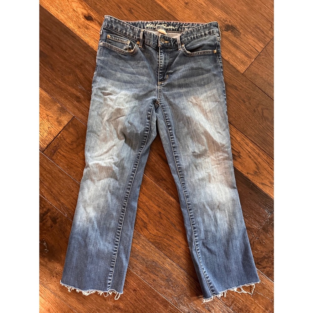 BKE Andi Slim Fit Mid-Rise Wide Leg Raw Hem Jeans Medium Wash 27x34